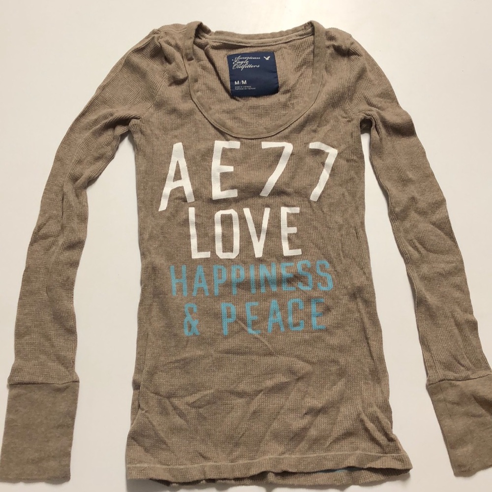 American Eagle graphic waffle tee! Sz M.